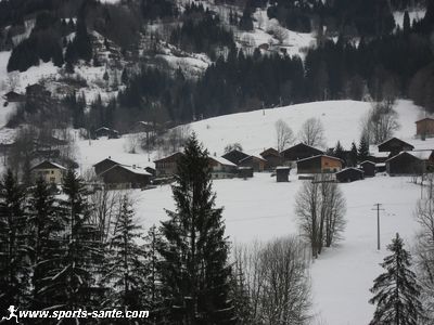 Vue sur le village de Salvagny